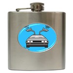 blue Delorean Hip Flask (6 oz)