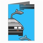 blue Delorean Greeting Card