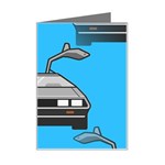 blue Delorean Mini Greeting Card