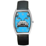 blue Delorean Barrel Style Metal Watch