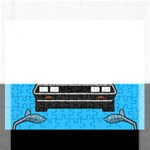 blue Delorean Jigsaw Puzzle (Rectangular)