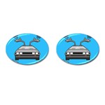 blue Delorean Cufflinks (Oval)