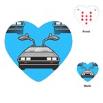 blue Delorean Playing Cards (Heart)