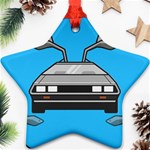 blue Delorean Star Ornament (Two Sides)