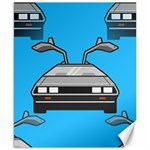 blue Delorean Canvas 8  x 10 