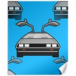 blue Delorean Canvas 16  x 20 