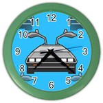 blue Delorean Color Wall Clock