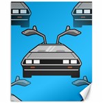 blue Delorean Canvas 11  x 14 