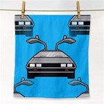 blue Delorean Face Towel