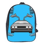 blue Delorean School Bag (Large)