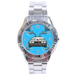 blue Delorean Stainless Steel Analogue Watch