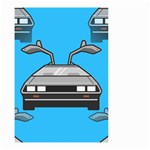 blue Delorean Small Garden Flag (Two Sides)