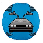 blue Delorean Large 18  Premium Round Cushion 