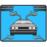 blue Delorean Double Sided Fleece Blanket (Medium)