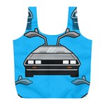 blue Delorean Full Print Recycle Bag (L)