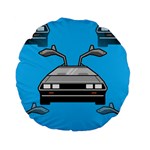 blue Delorean Standard 15  Premium Flano Round Cushion 