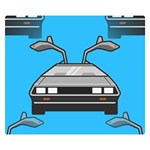 blue Delorean Double Sided Flano Blanket (Small)