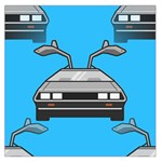 blue Delorean Large Satin Scarf (Square)