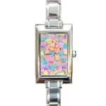 valentines candy hearts Rectangle Italian Charm Watch