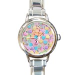 valentines candy hearts Round Italian Charm Watch