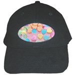 valentines candy hearts Black Cap