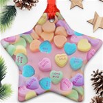 valentines candy hearts Ornament (Star)