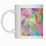 valentines candy hearts White Mug