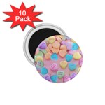 valentines candy hearts 1.75  Magnet (10 pack) 