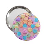 valentines candy hearts 2.25  Handbag Mirror