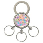 valentines candy hearts 3-Ring Key Chain