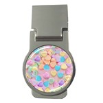 valentines candy hearts Money Clip (Round)