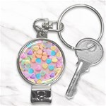 valentines candy hearts Nail Clippers Key Chain