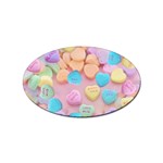 valentines candy hearts Sticker (Oval)