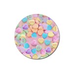 valentines candy hearts Magnet 3  (Round)