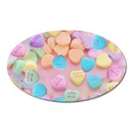 valentines candy hearts Magnet (Oval)