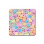 valentines candy hearts Magnet (Square)