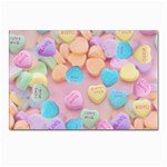 valentines candy hearts Postcard 5  x 7 