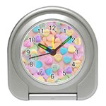 valentines candy hearts Travel Alarm Clock