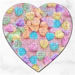 valentines candy hearts Jigsaw Puzzle (Heart)