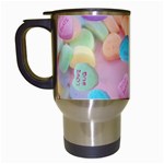 valentines candy hearts Travel Mug (White)