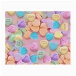 valentines candy hearts Small Glasses Cloth