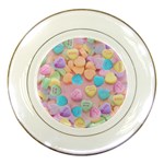 valentines candy hearts Porcelain Plate