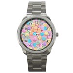 valentines candy hearts Sport Metal Watch