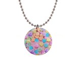 valentines candy hearts 1  Button Necklace