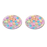 valentines candy hearts Cufflinks (Oval)