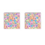 valentines candy hearts Cufflinks (Square)