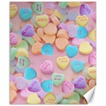 valentines candy hearts Canvas 8  x 10 