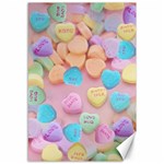 valentines candy hearts Canvas 12  x 18 