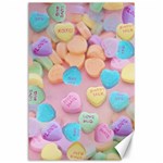 valentines candy hearts Canvas 24  x 36 