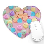 valentines candy hearts Heart Mousepad